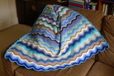 Ripple blanket on settee
