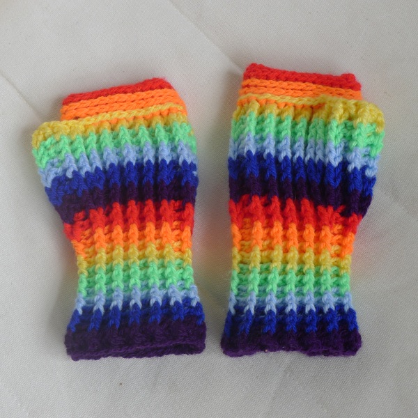 rainbow mittens
