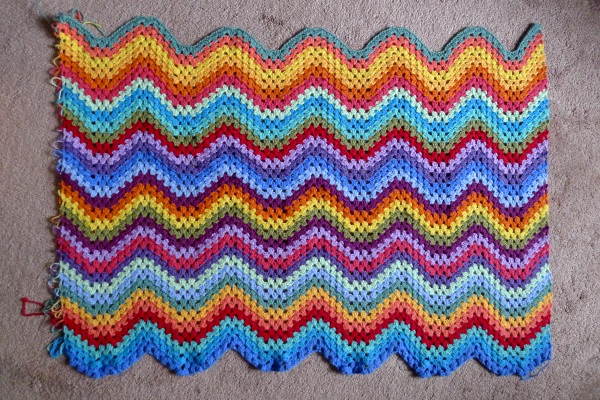 First third of granny ripple blanket