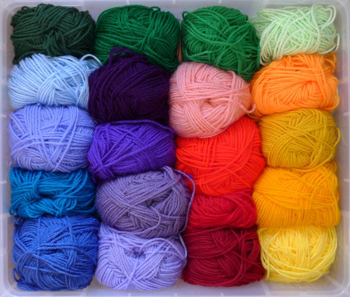 coloured yarns